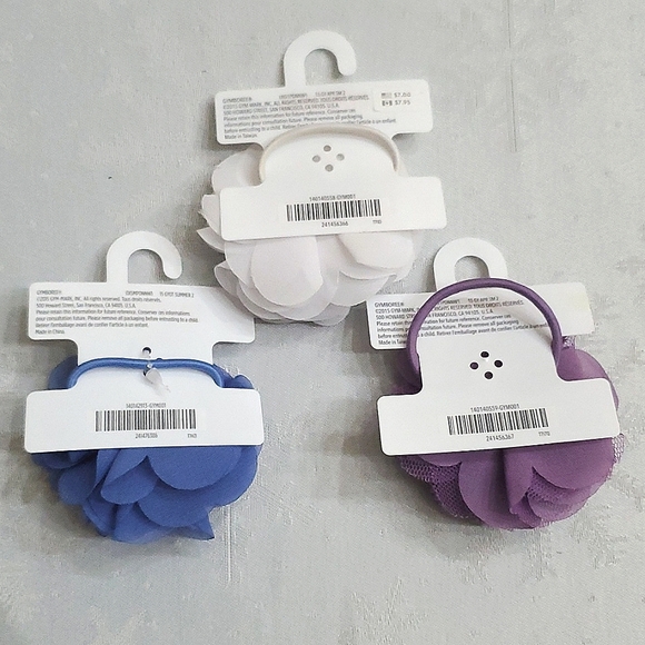 Gymboree Lot of (3) Multicolor Floral Ribbon Pony Tail Holder - Picture 6 of 6
